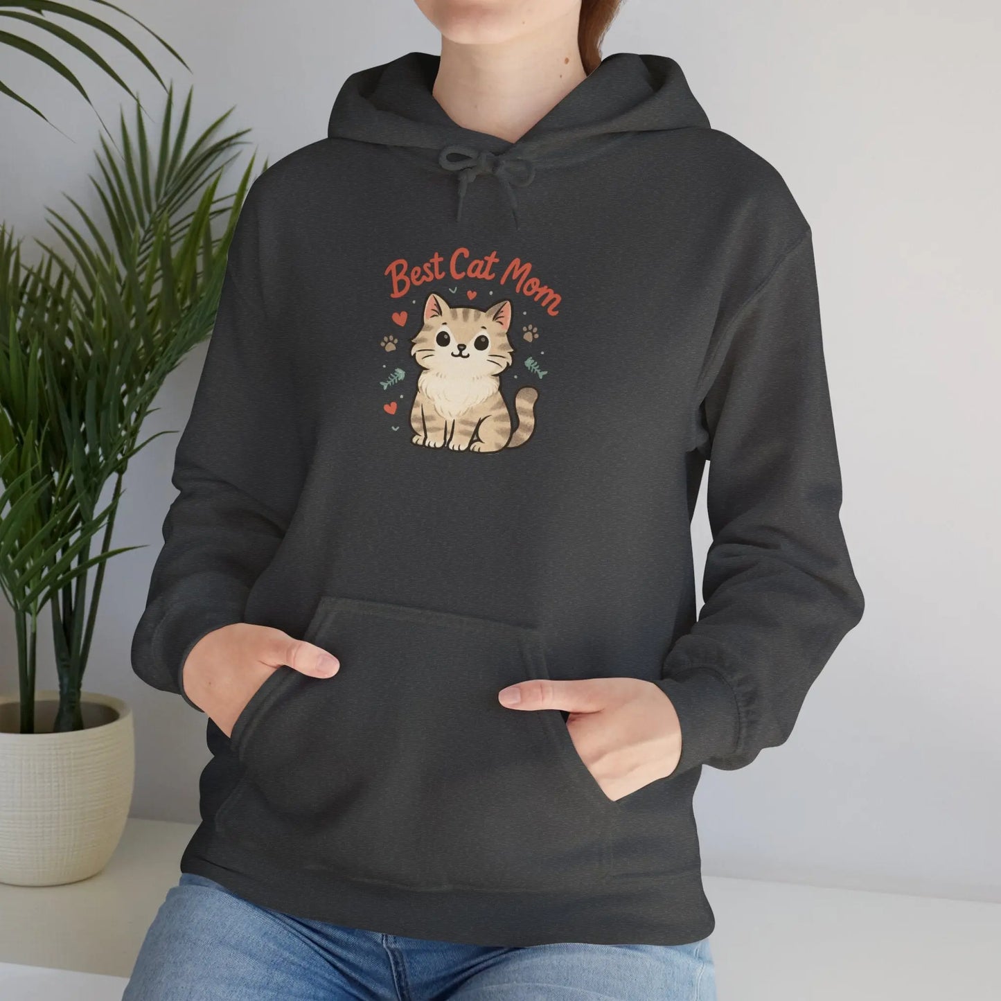Cute Cat Mom Hoodie, Best Cat Mom Sweatshirt, Gifts for Cat Lovers, Cozy Animal Sweatshirt, Unisex Cat Apparel Printify