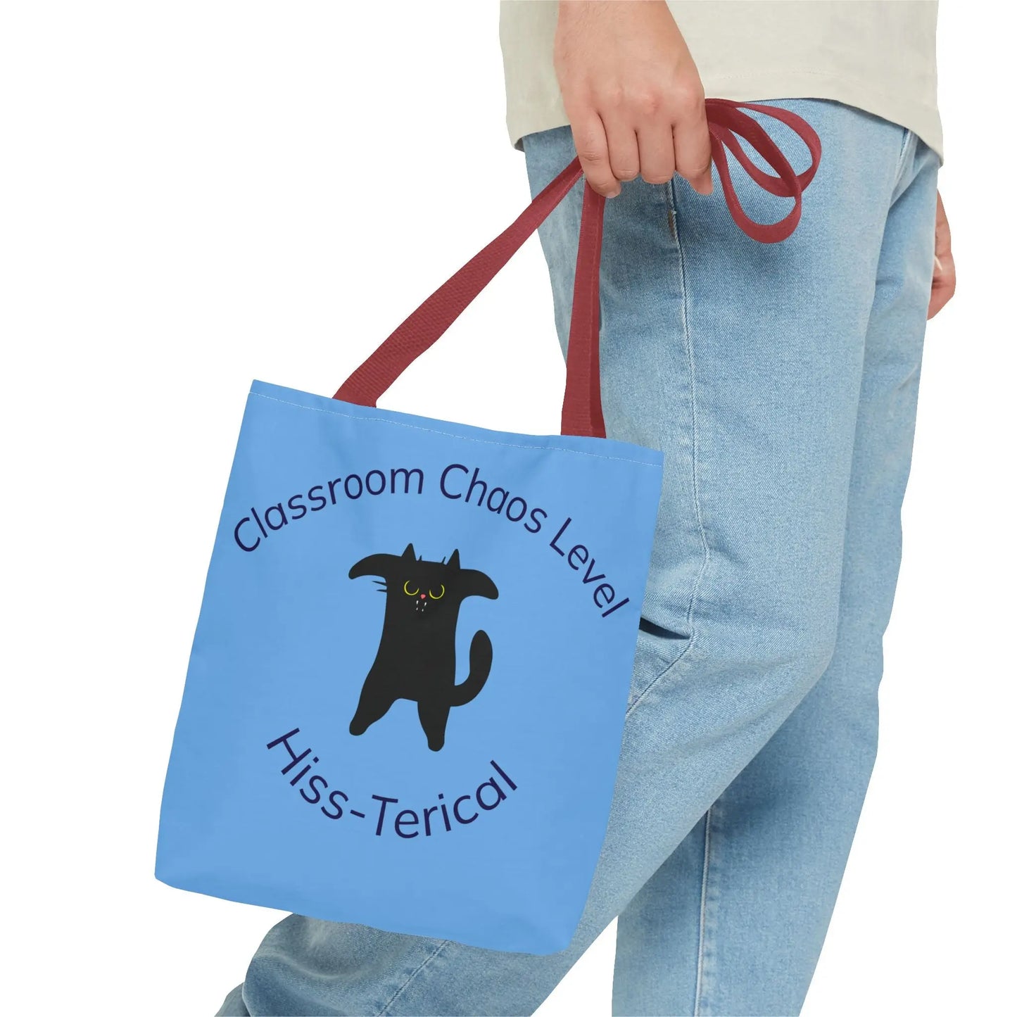 Tote Bag - Classroom Chaos Level Hiss-terical Tote for Teachers Printify