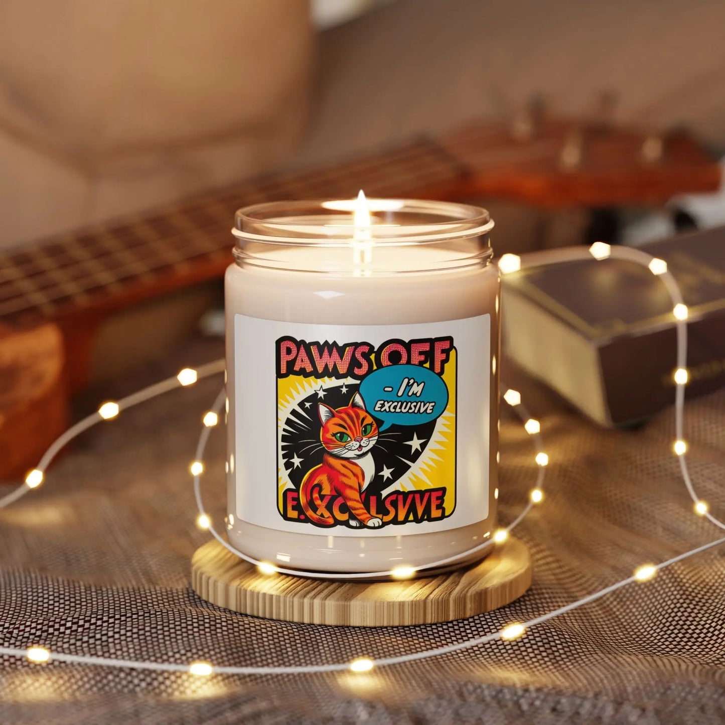 Exclusive Paws Off Scented Soy Candle | Perfect Gift for Cat Lovers, Home Decor, Relaxation, Cozy Vibes, Pet-Themed Printify