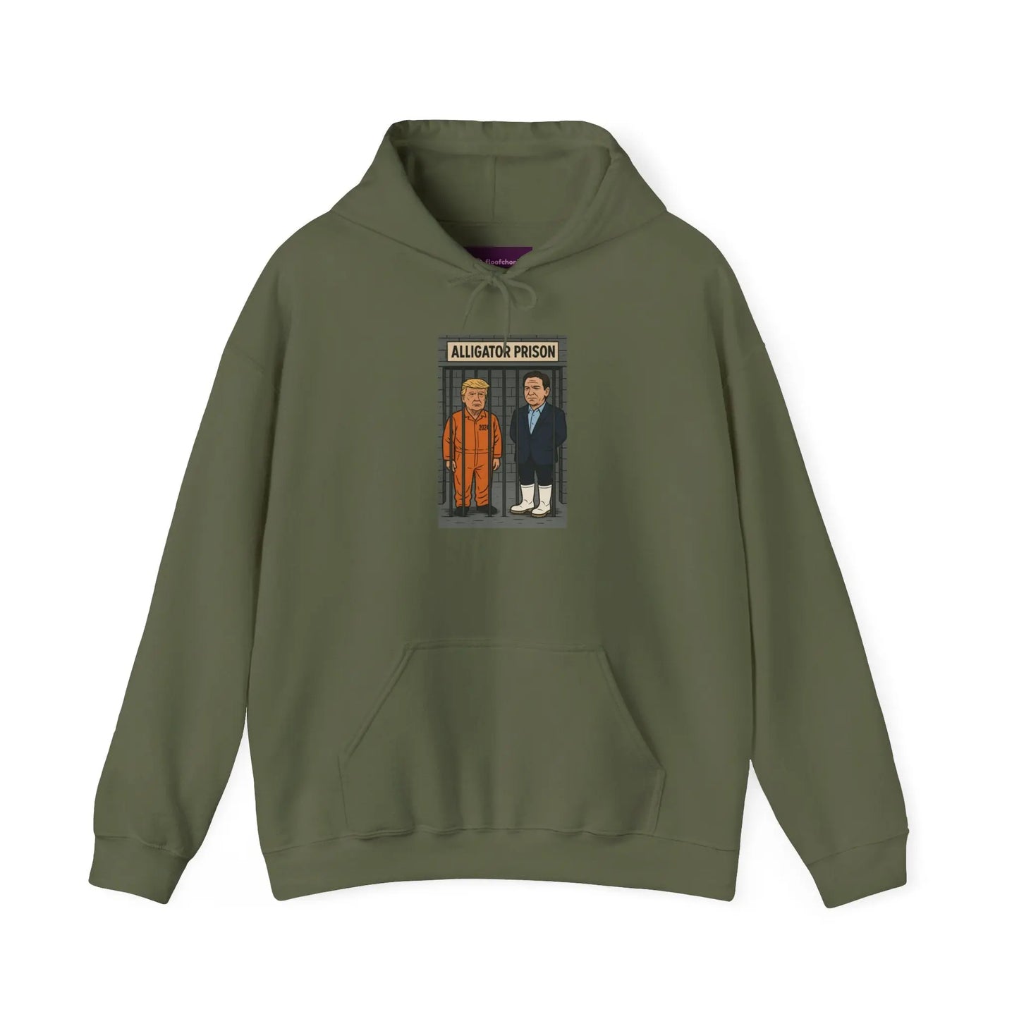 Trump Prison Humor Hoodie - Funny Unisex Sweatshirt, Gift for Friends, Unique Prisoner Design, Cozy Casual Wear, Perfect for Gifting Printify