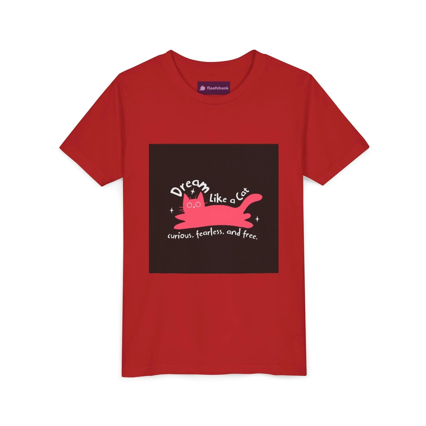 Dream Like a Cat Youth Tee - Fun Cat Design, Perfect Gift for Kids, Birthday Present, Cat Lovers, Inspirational Apparel Printify