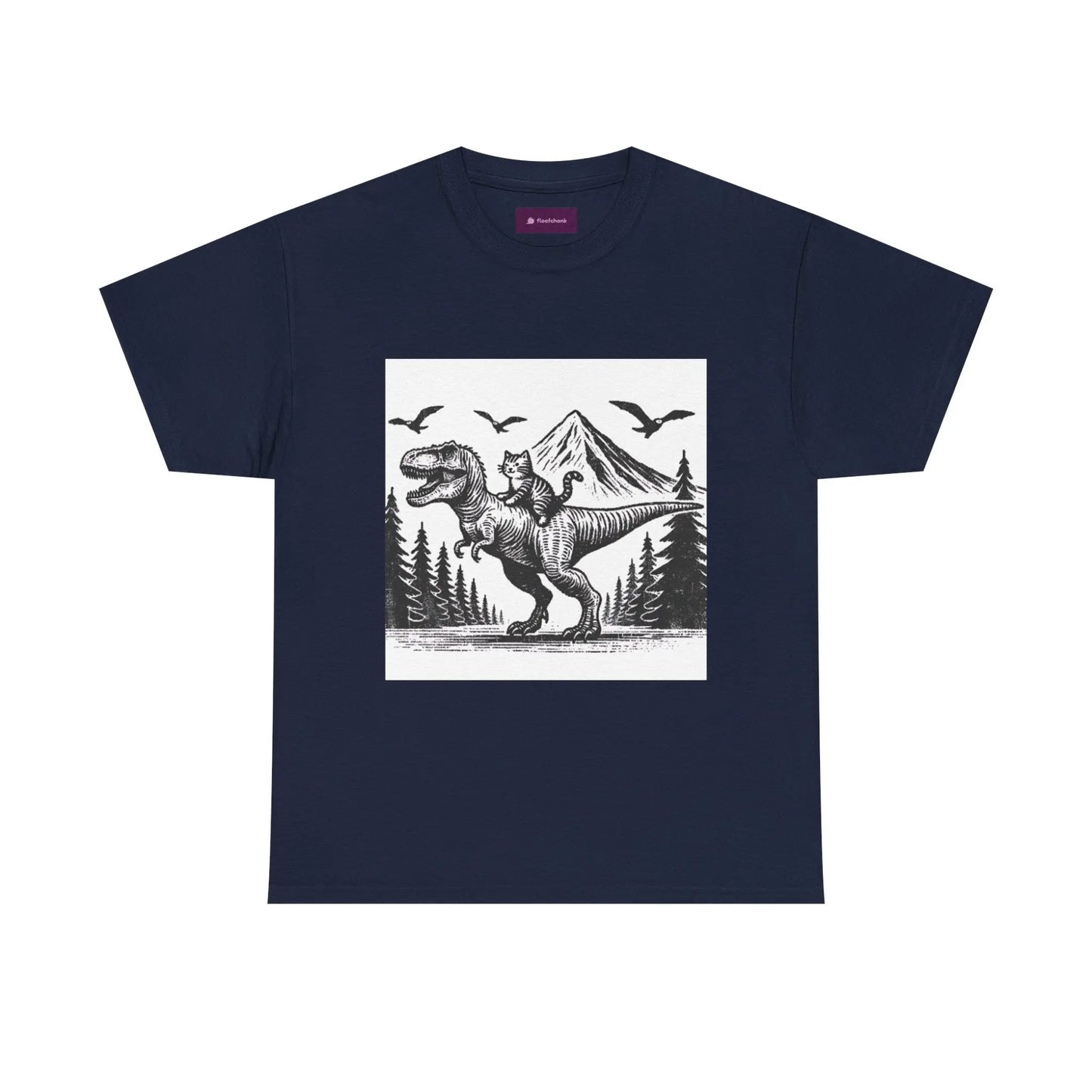 Dinosaur Cat Tee Printify