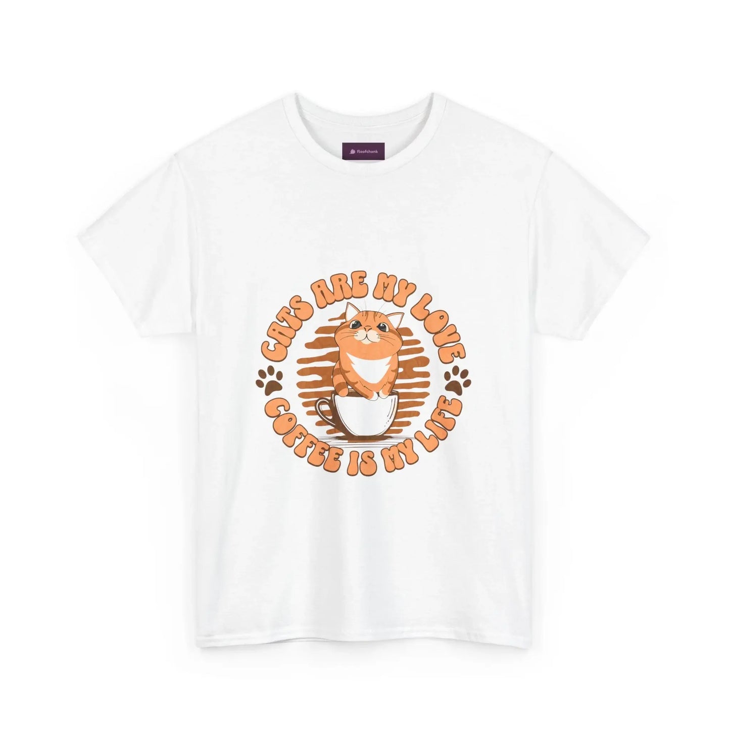 Retro Coffee Tee, Funny Cat Lover Shirt - FloofChonk