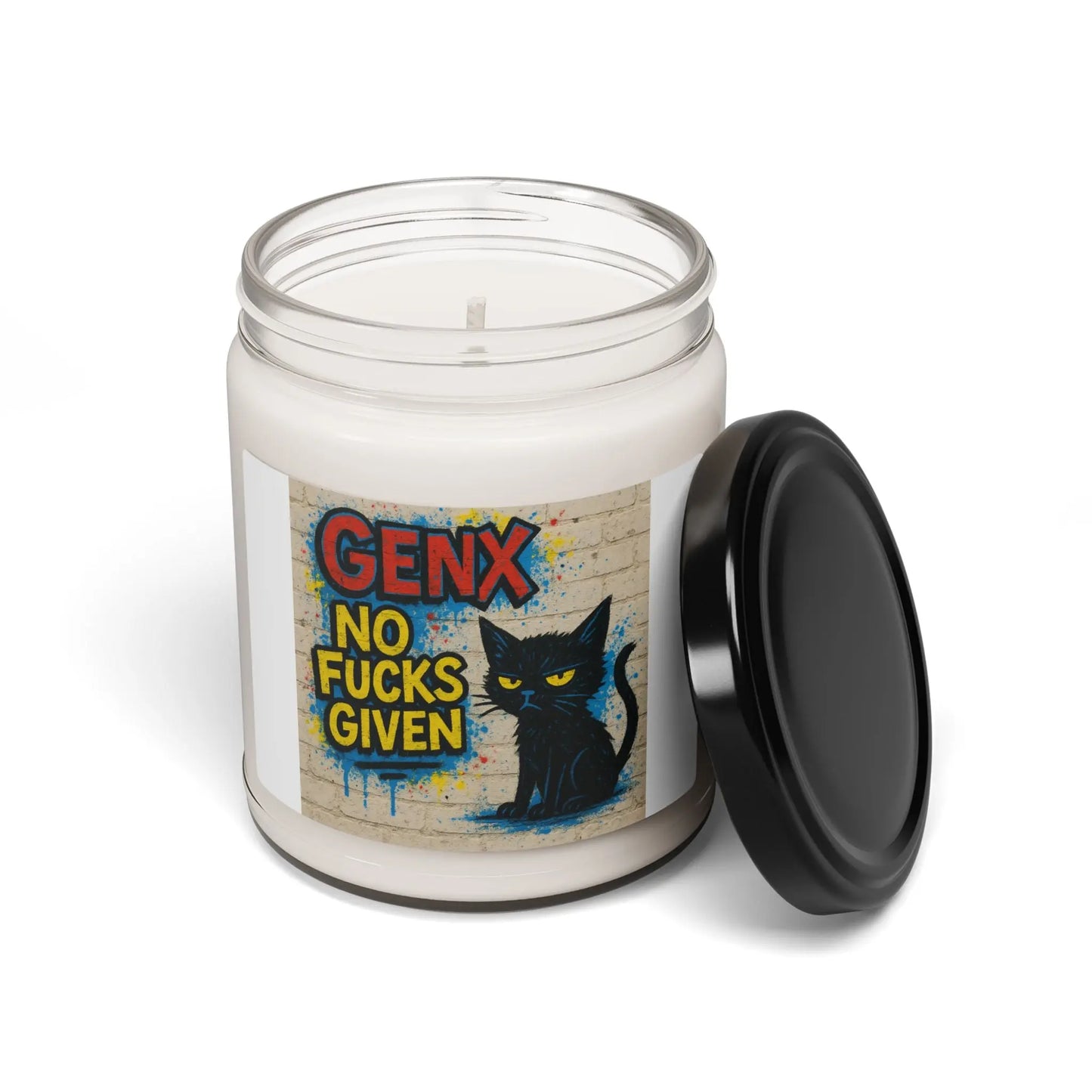 Soy Candle - No Fucks Given, Cat Lovers Gift Printify