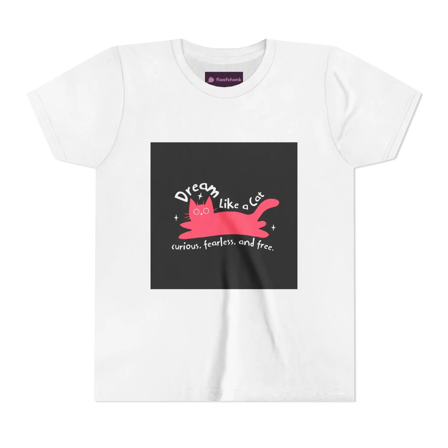 Dream Like a Cat Youth Tee - Fun Cat Design, Perfect Gift for Kids, Birthday Present, Cat Lovers, Inspirational Apparel Printify