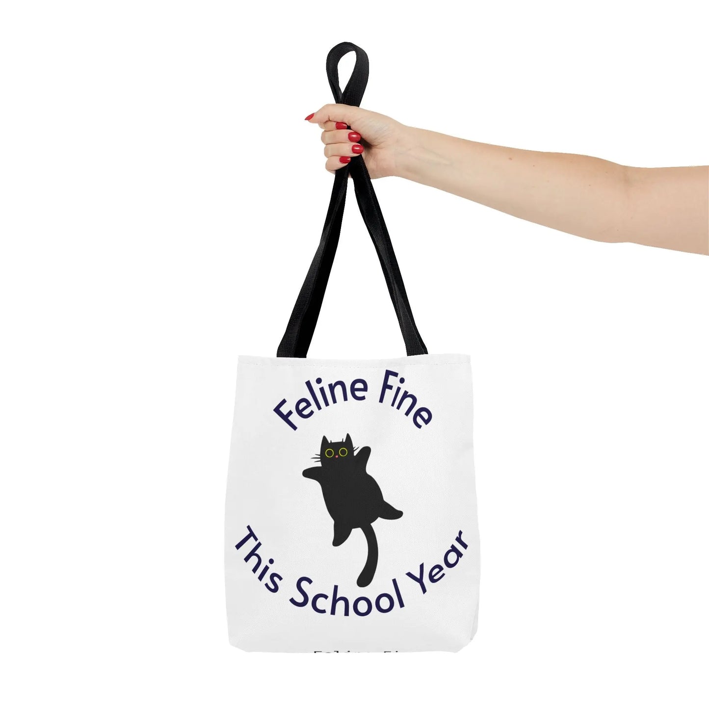 Teacher Tote Bag - Feline Fine This School Year Printify