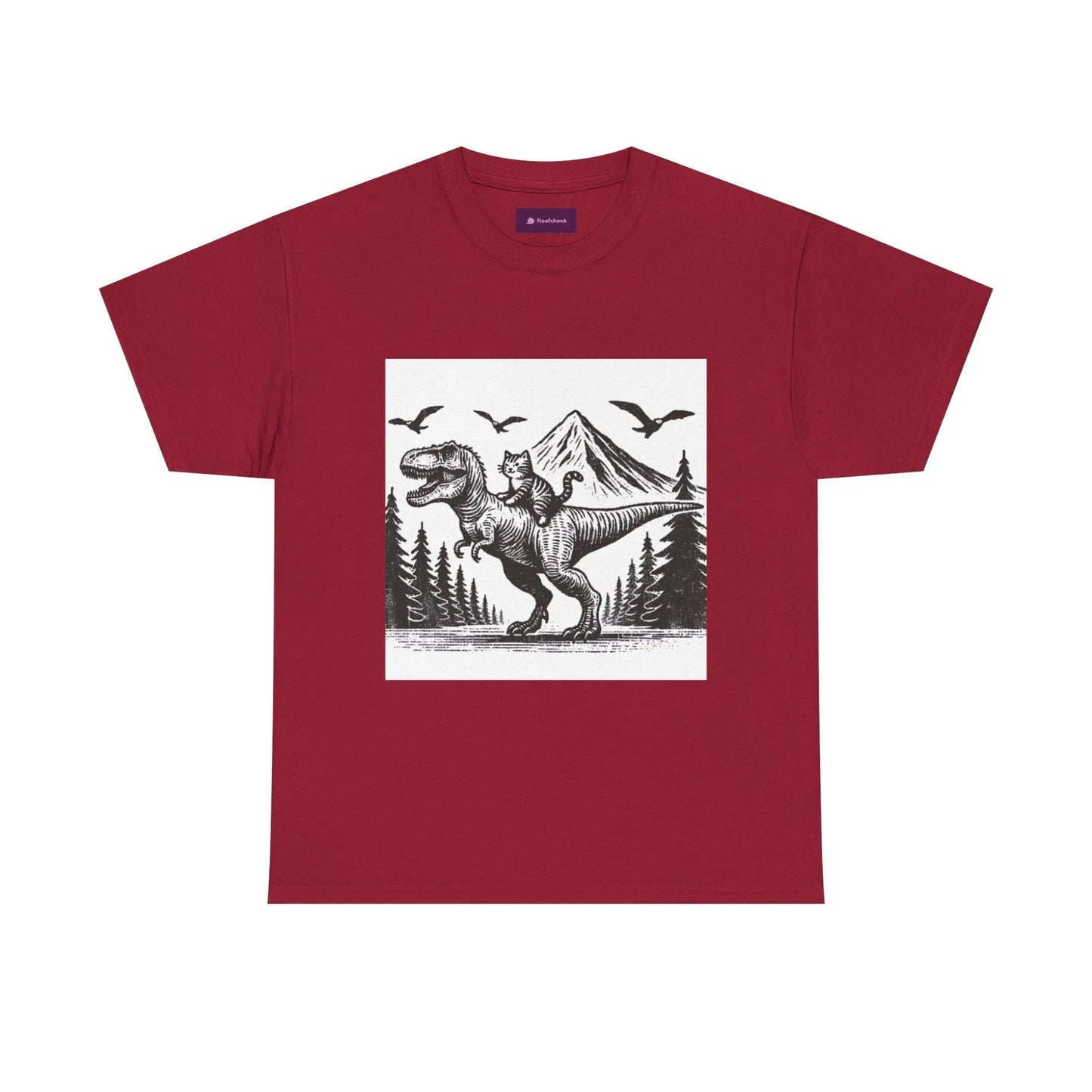 Dinosaur Cat Tee Printify