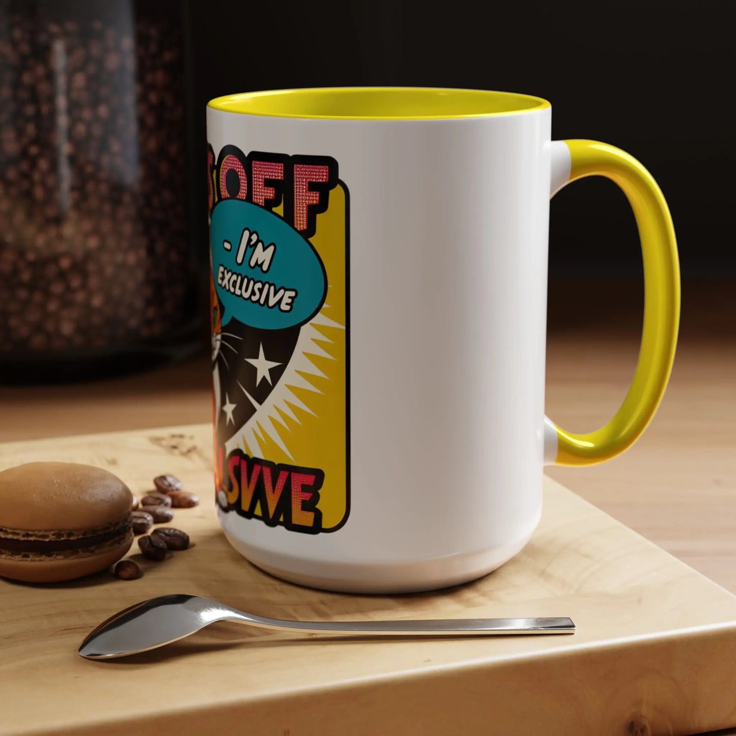 Exclusive Cat Coffee Mug - Paws Off Design, Funny Mugs - FloofChonk Exclusive Printify