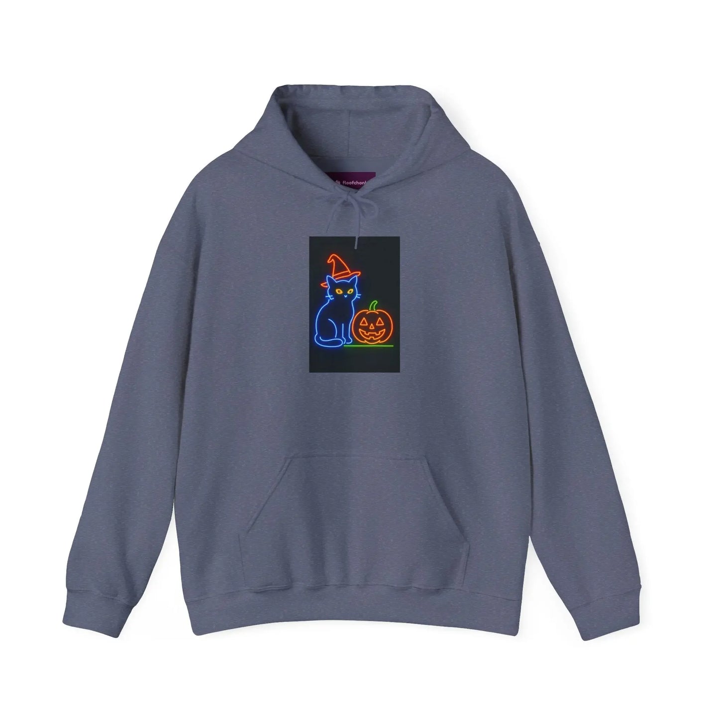 Halloween Cat Hoodie, Cozy Fall Apparel, Spooky Season Outfit, Gift for Cat Lovers, Unisex Sweatshirt, Halloween Sweatshirt, Cat Lover Gift, - FloofChonk