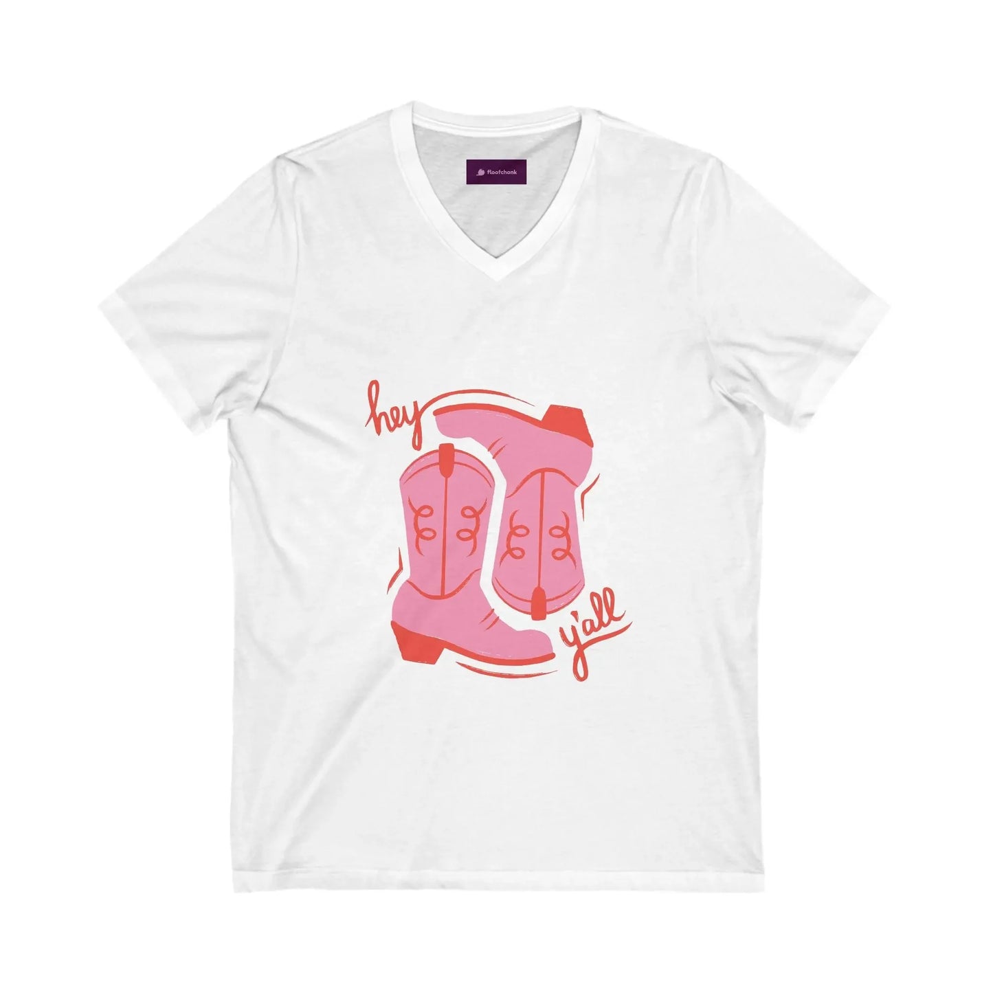 Cowboy Vibes V-Neck Tee, Country Fashion T-Shirt - FloofChonk