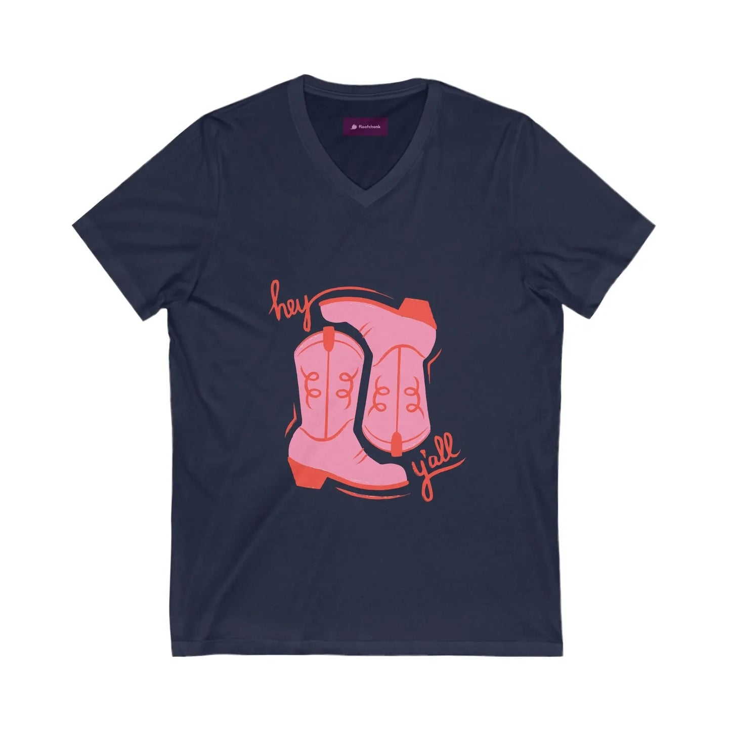 Cowboy Vibes V-Neck Tee, Country Fashion T-Shirt - FloofChonk