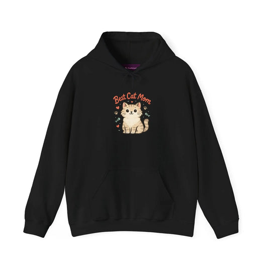 Cute Cat Mom Hoodie, Best Cat Mom Sweatshirt, Gifts for Cat Lovers, Cozy Animal Sweatshirt, Unisex Cat Apparel Printify
