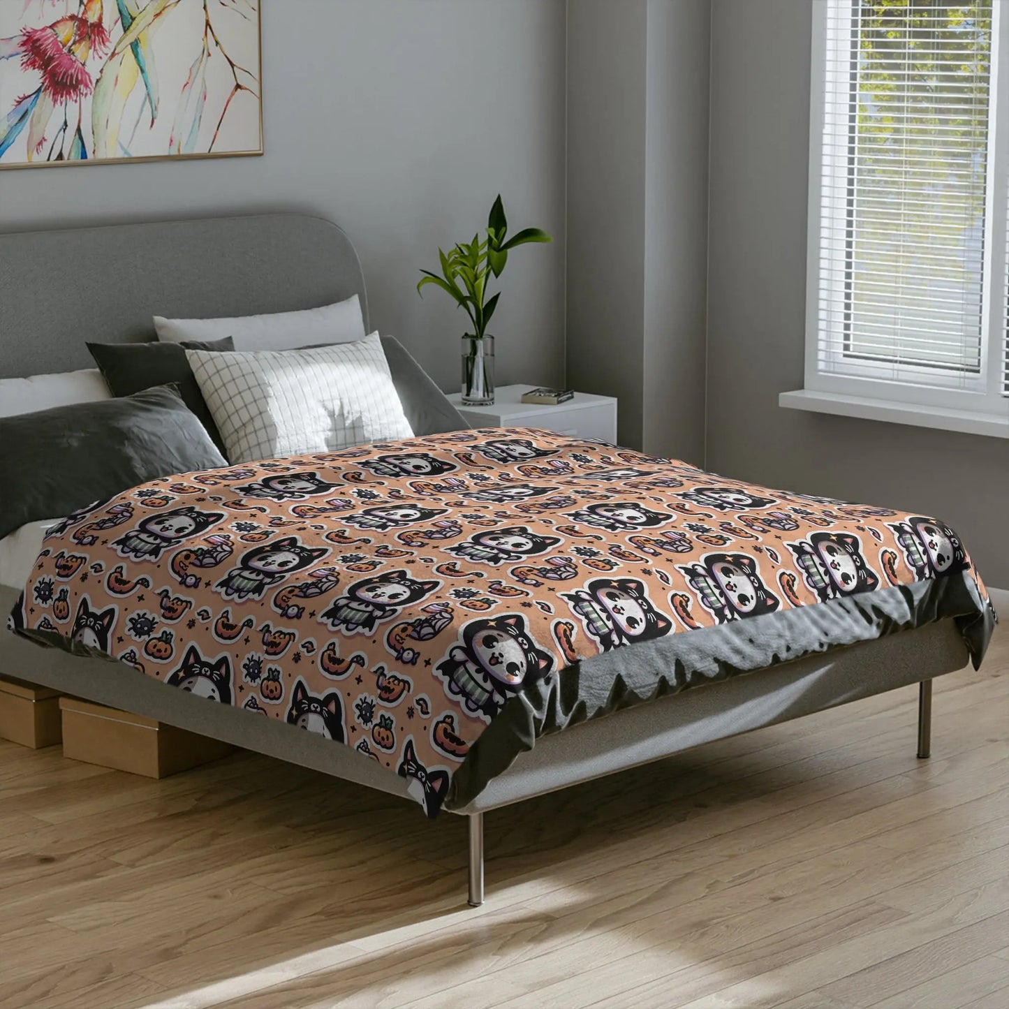 Velveteen Blanket - Cute Animal Themed Cozy Decorative Throw for Kids and Teens - FloofChonk