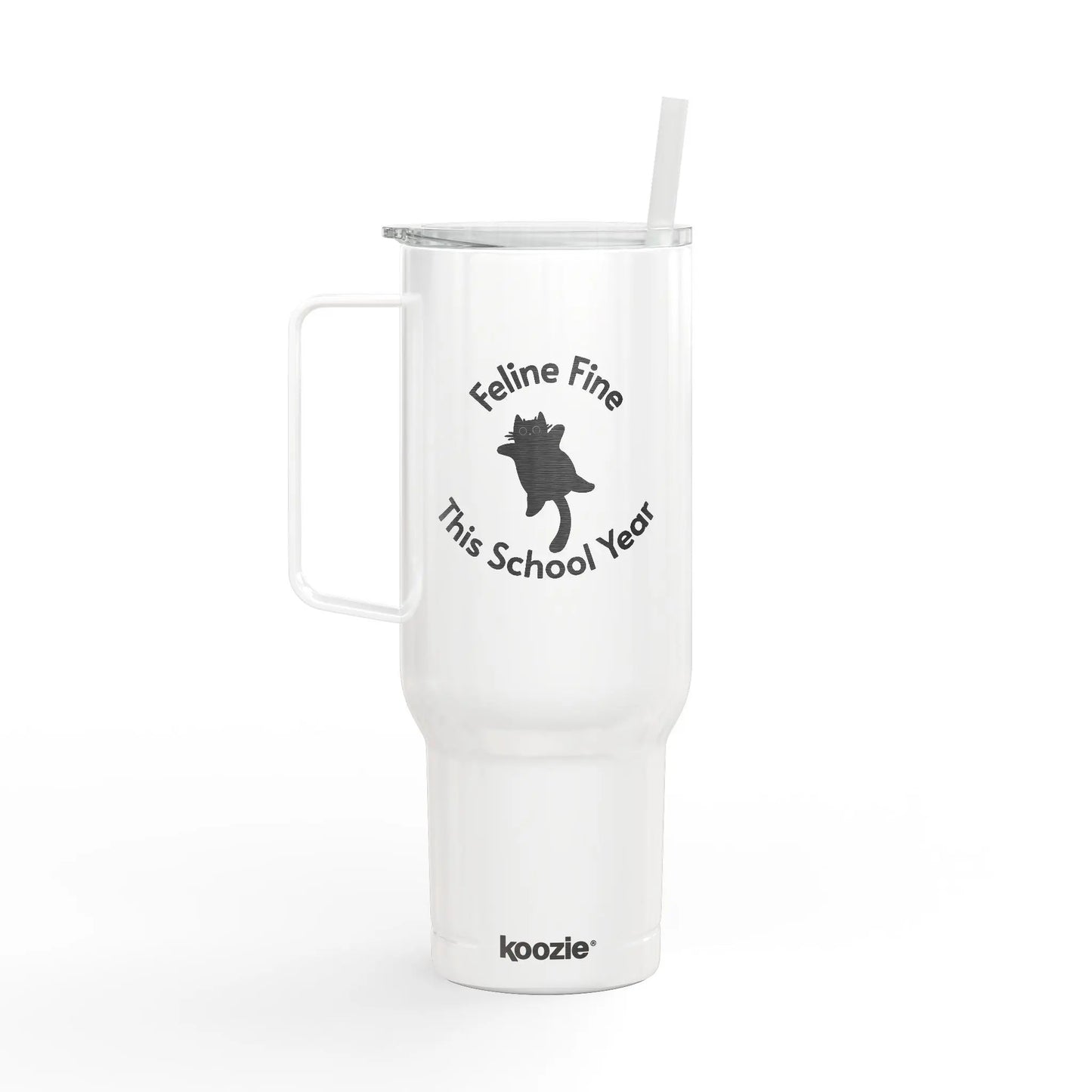 Feline Fine this School Year 40 oz Insulated Tumbler Printify