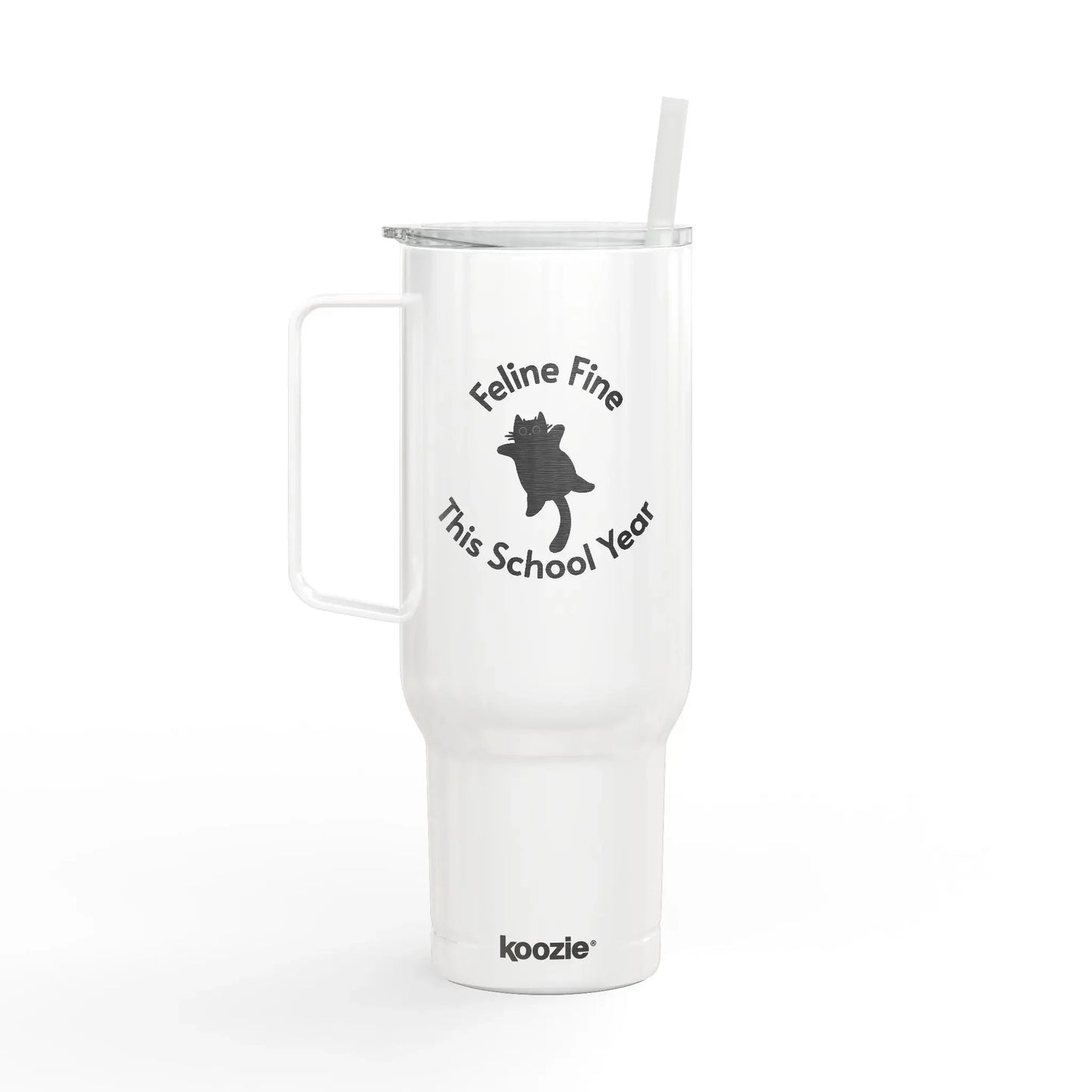 Feline Fine this School Year 40 oz Insulated Tumbler - FloofChonk