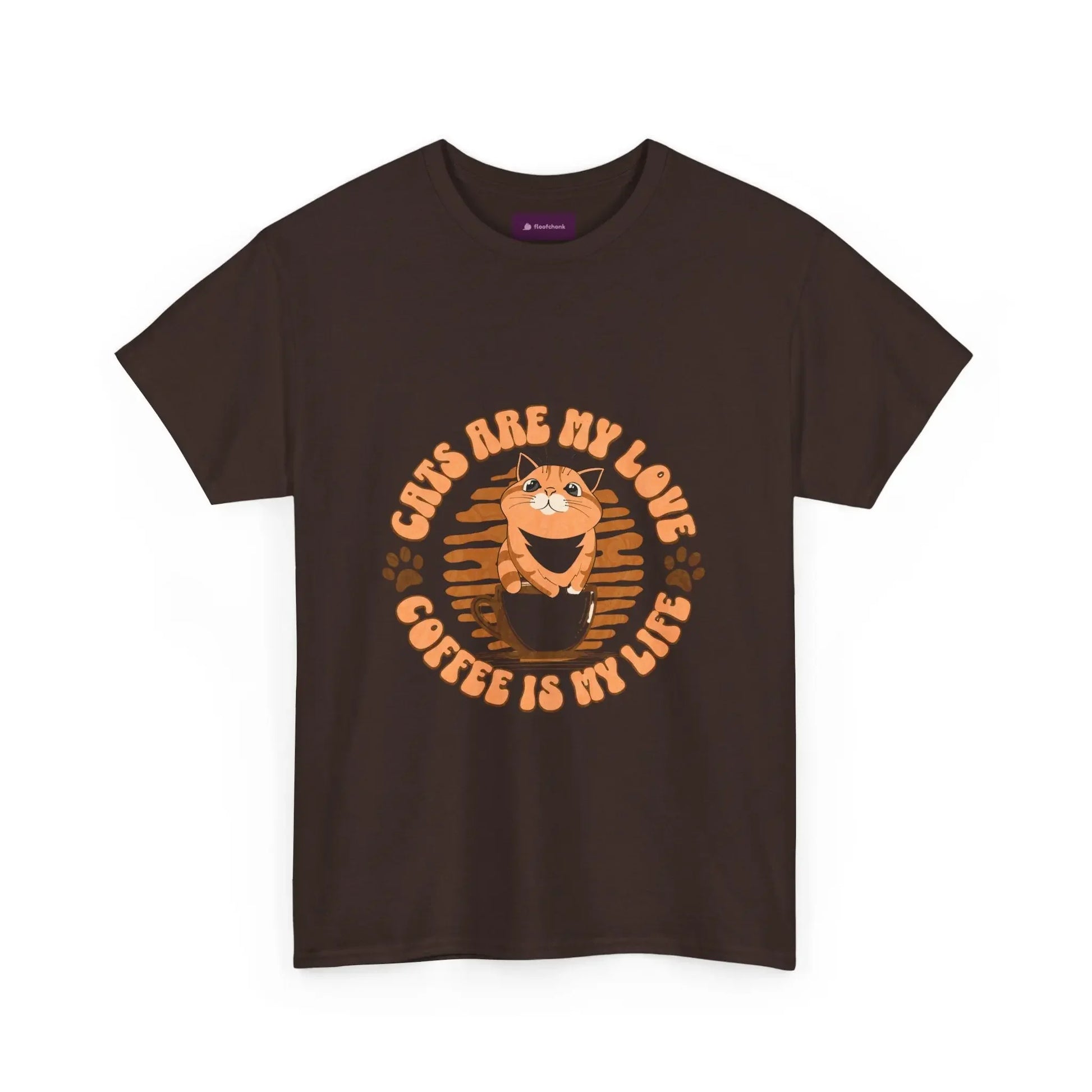 Retro Coffee Tee, Funny Cat Lover Shirt - FloofChonk