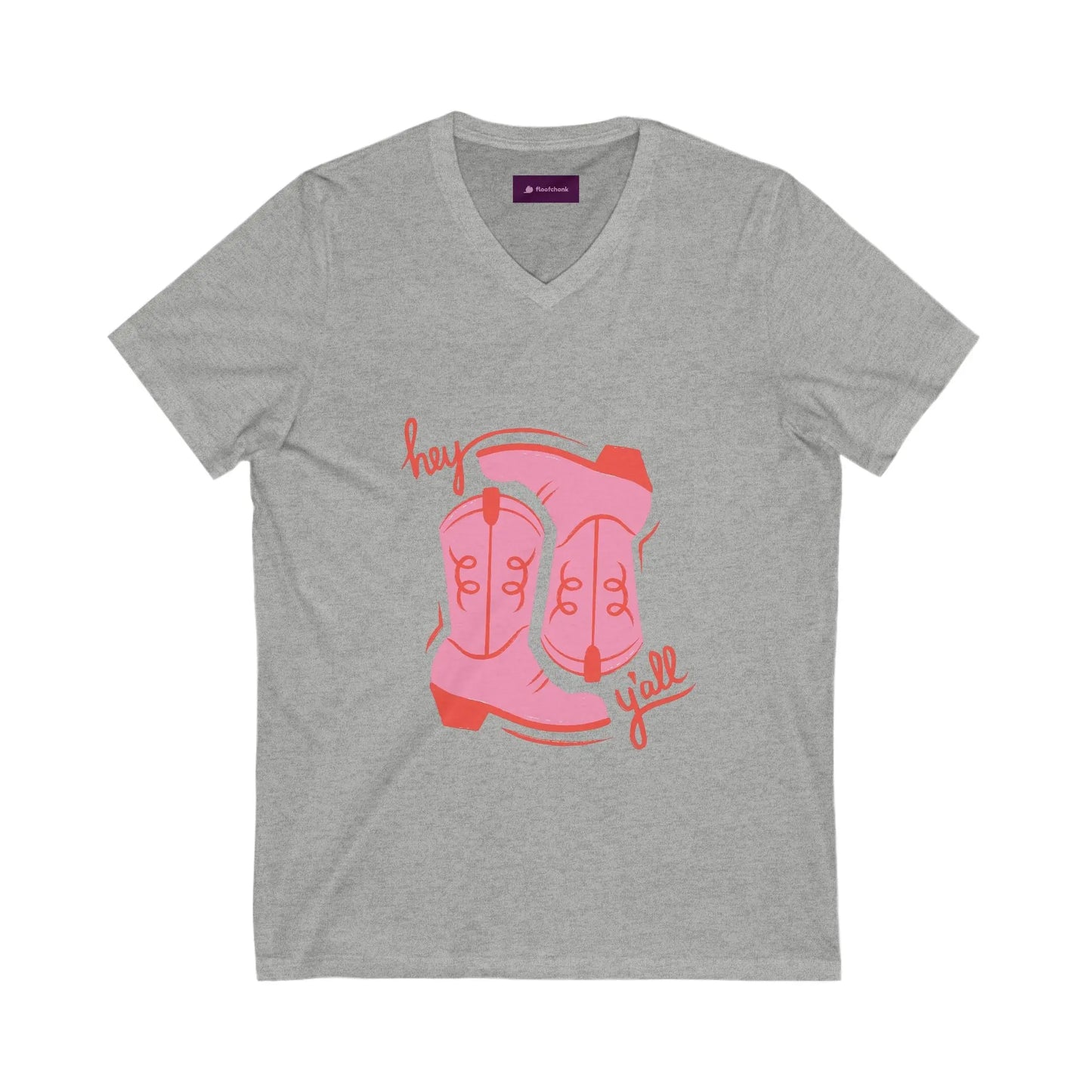 Cowboy Vibes V-Neck Tee, Country Fashion T-Shirt, Southern Style Apparel, Gift for Cowgirl Lovers, Cute Graphic Tee Printify