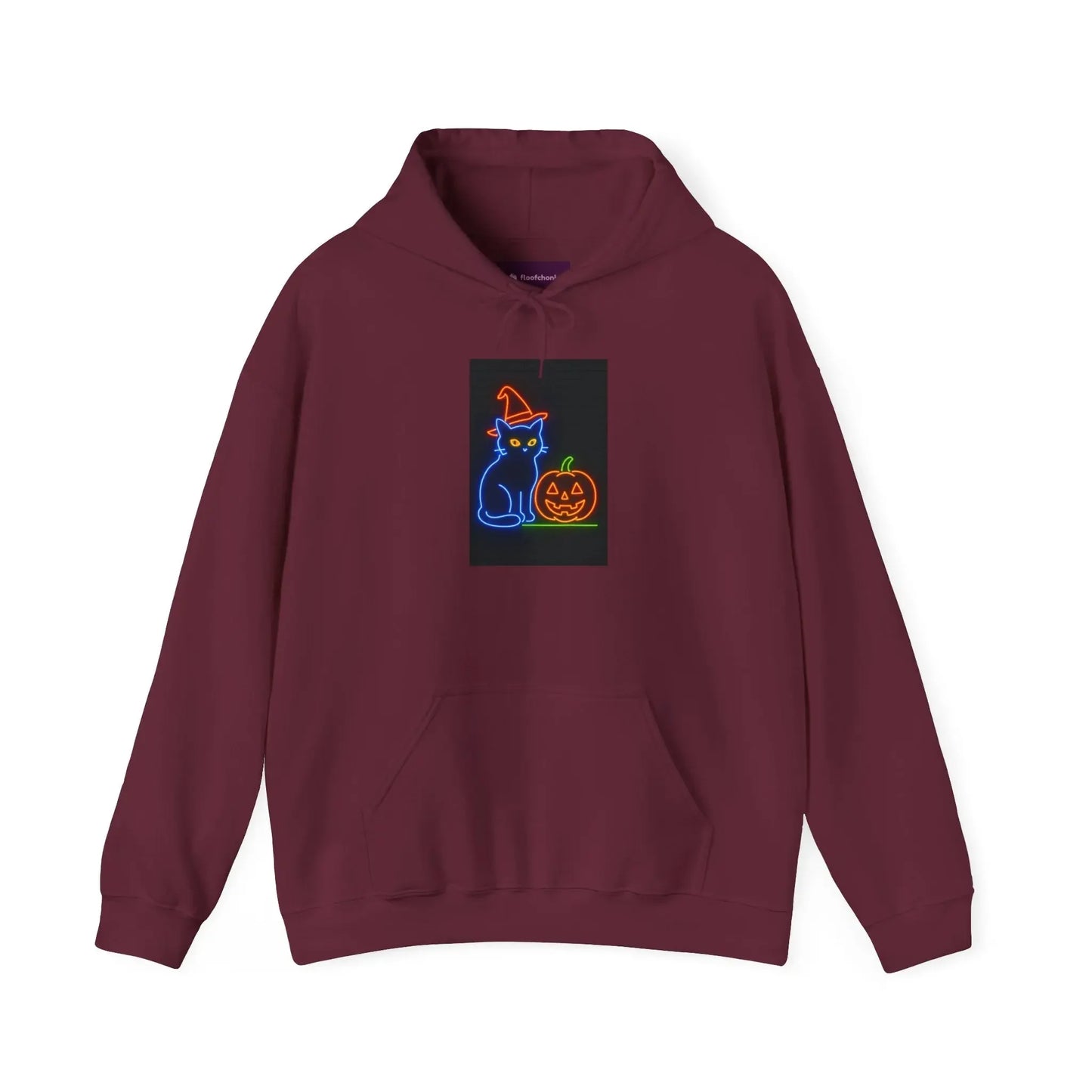 Halloween Cat Hoodie, Cozy Fall Apparel, Spooky Season Outfit, Gift for Cat Lovers, Unisex Sweatshirt, Halloween Sweatshirt, Cat Lover Gift, - FloofChonk