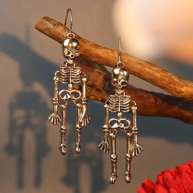 Skeleton Alloy Earrings - FloofChonk