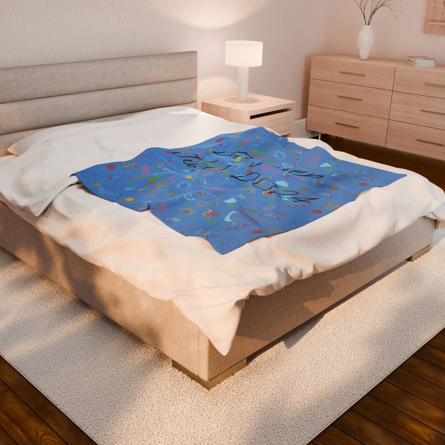 Personalized Velveteen Plush Blanket Printify