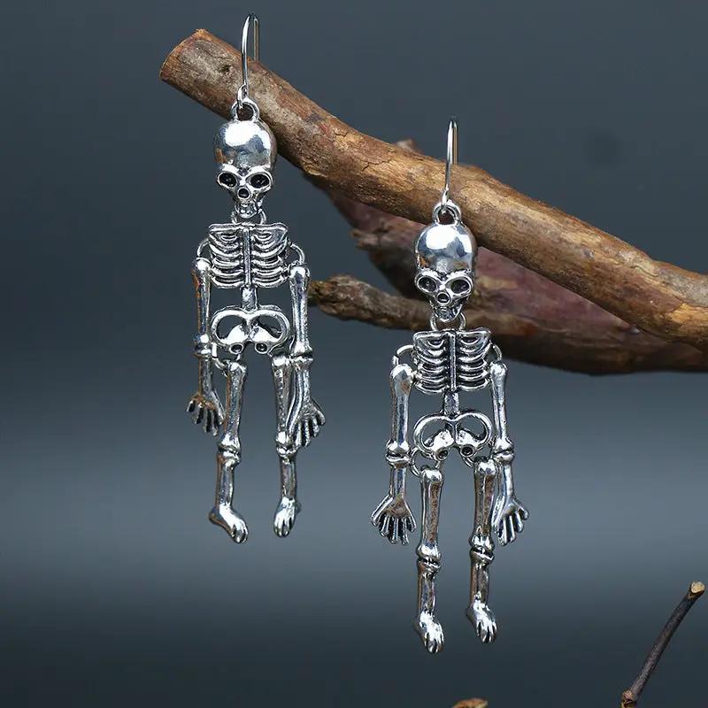 Skeleton Alloy Earrings - FloofChonk