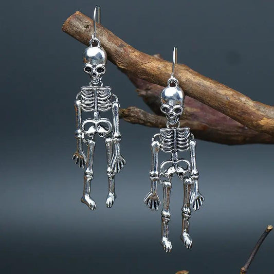 Skeleton Alloy Earrings - FloofChonk