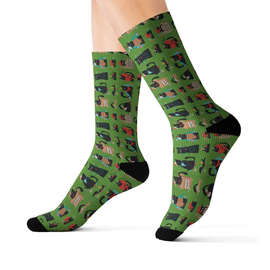 Copy of Holiday Cat Sublimation Socks Printify