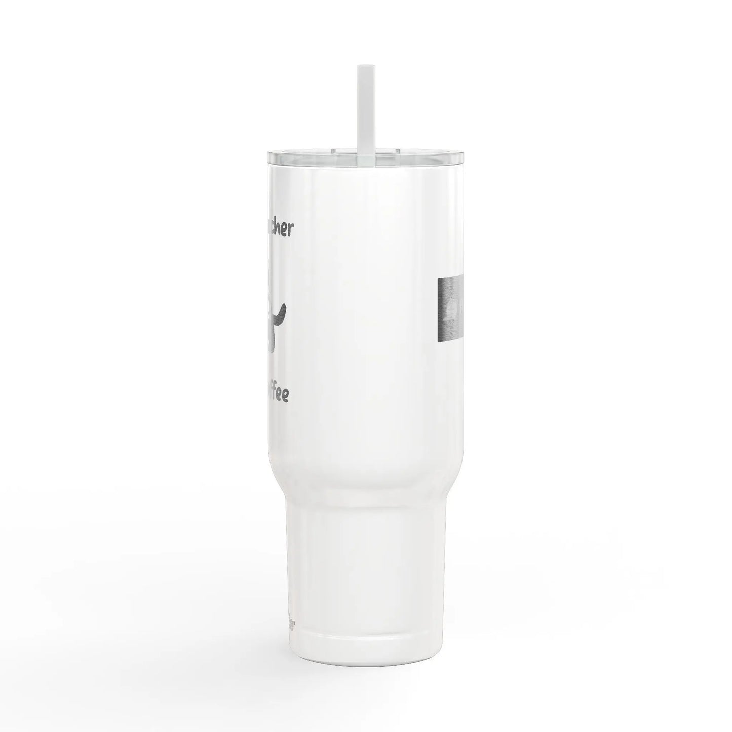 "Half Teacher Half Coffee" Insulated Tumbler Printify