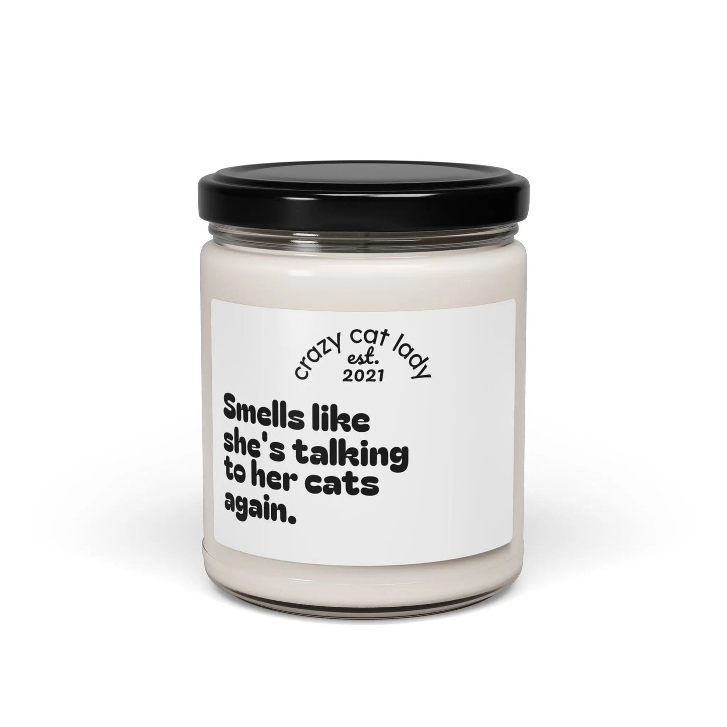 Scented Soy Candle for Cat Lovers, Perfect Gift for Crazy Cat Lady, Home Décor, Cat Lover's Gift, Relaxation Candle, Gift for Pet Owners Printify