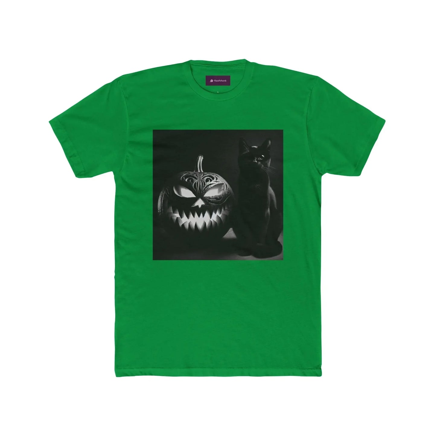 Halloween Cat & Pumpkin Unisex Tee - FloofChonk