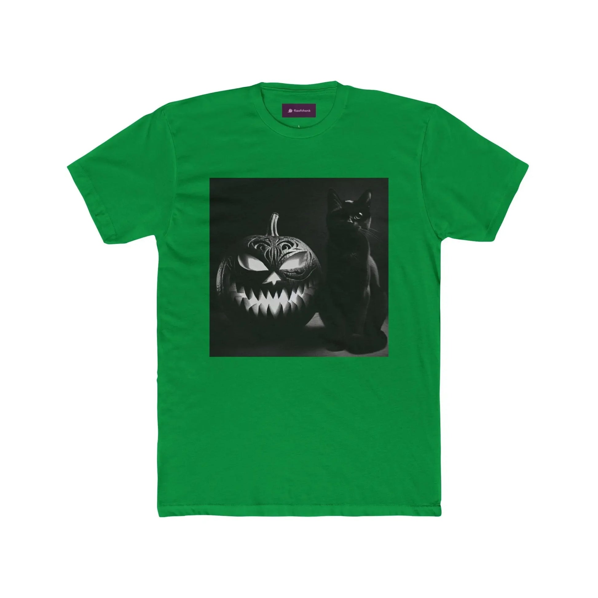 Halloween Cat & Pumpkin Unisex Tee - FloofChonk