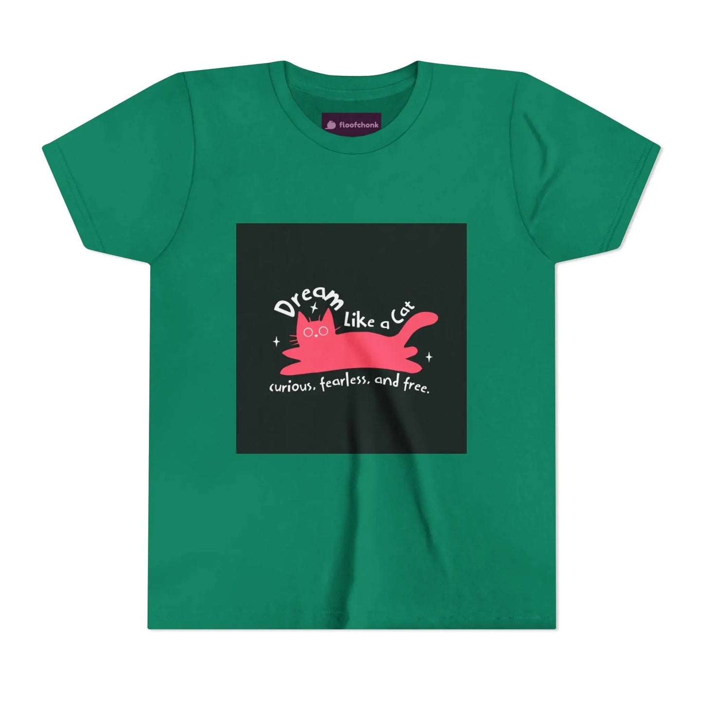 Dream Like a Cat Youth Tee - Fun Cat Design, Perfect Gift for Kids, Birthday Present, Cat Lovers, Inspirational Apparel Printify