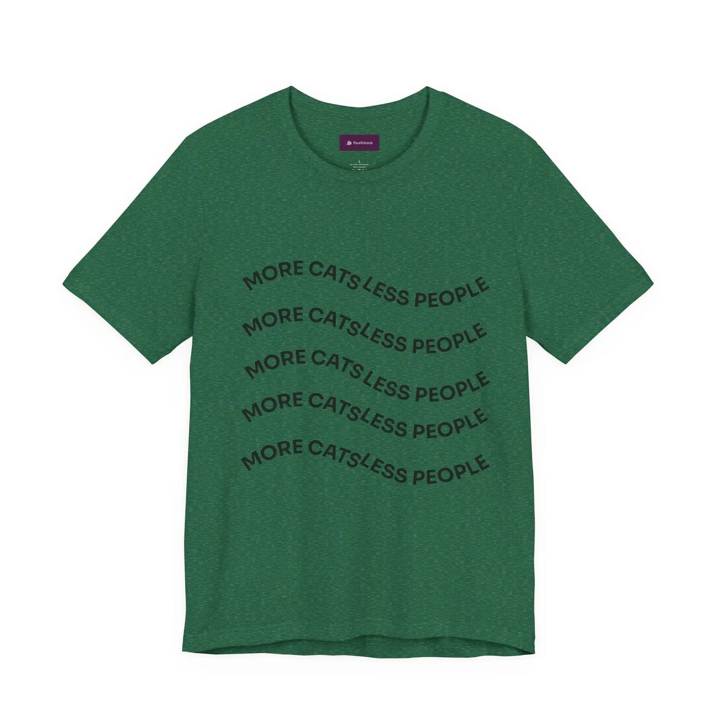 More Cats Less People Cats Graphic Tee - Unisex Jersey Shirt - FloofChonk