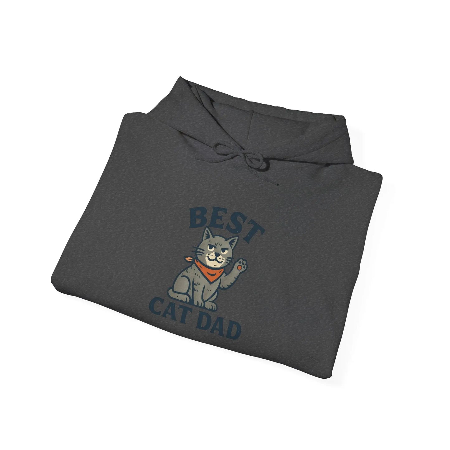 Best Cat Dad Hooded Sweatshirt, Cat Lover Gift, Funny Sweatshirt, Pet Dad Apparel, Cozy Cat Dad Hoodie Printify