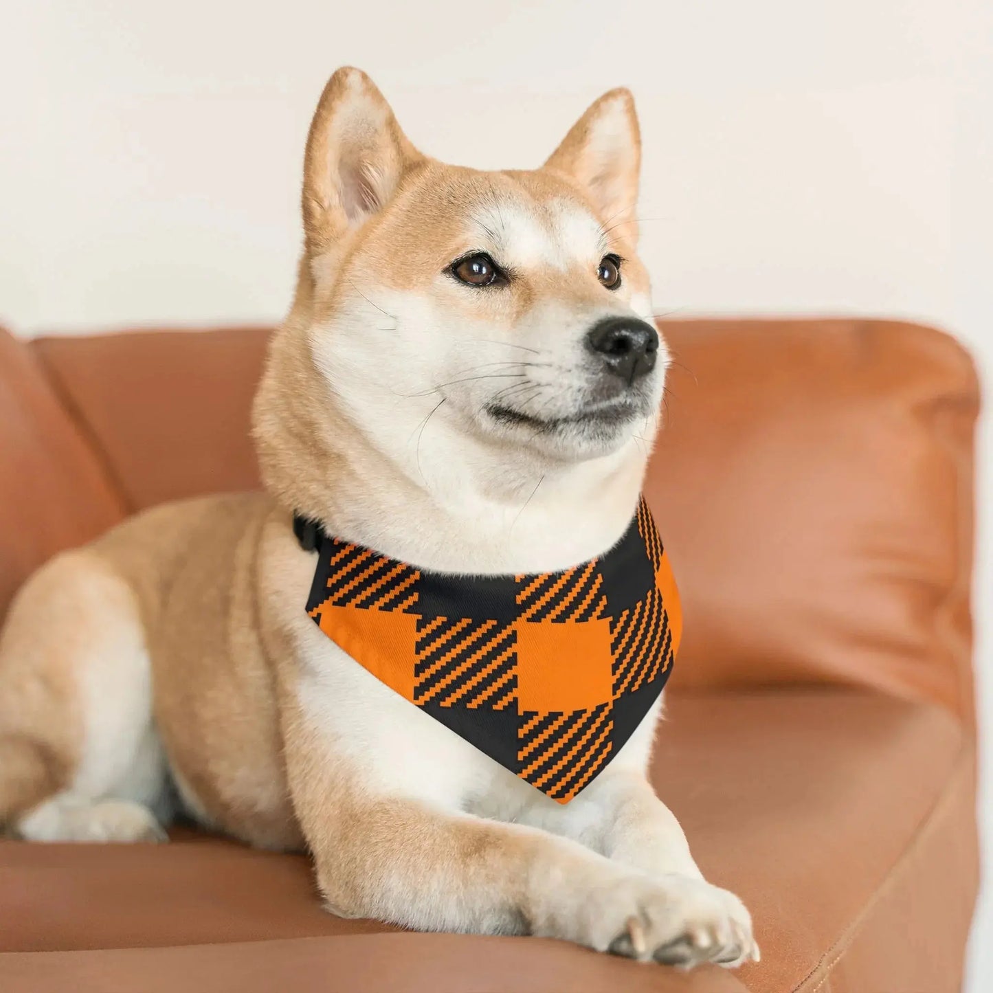 Pet Bandana Collar - Halloween Plaid Style - FloofChonk