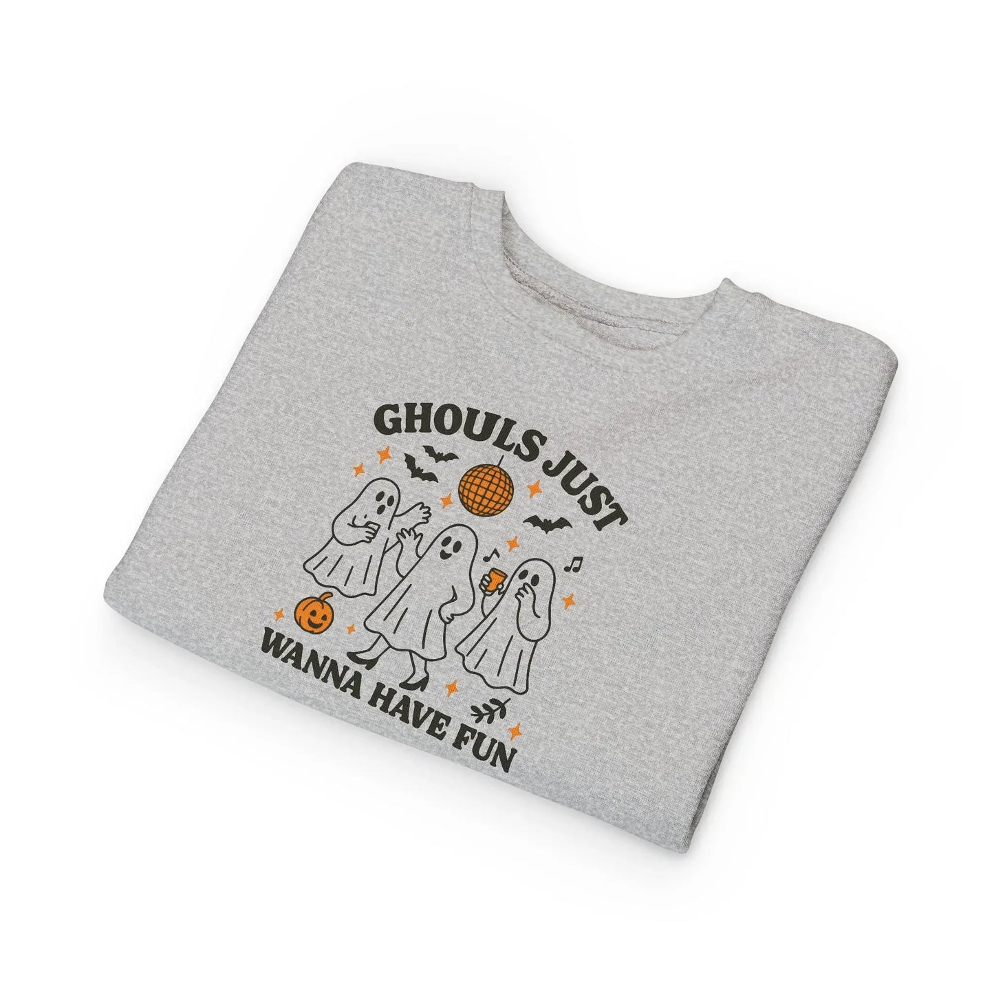 Toddler Ghostly Fun Sweatshirt - Cute Childrens Halloween Apparel - FloofChonk