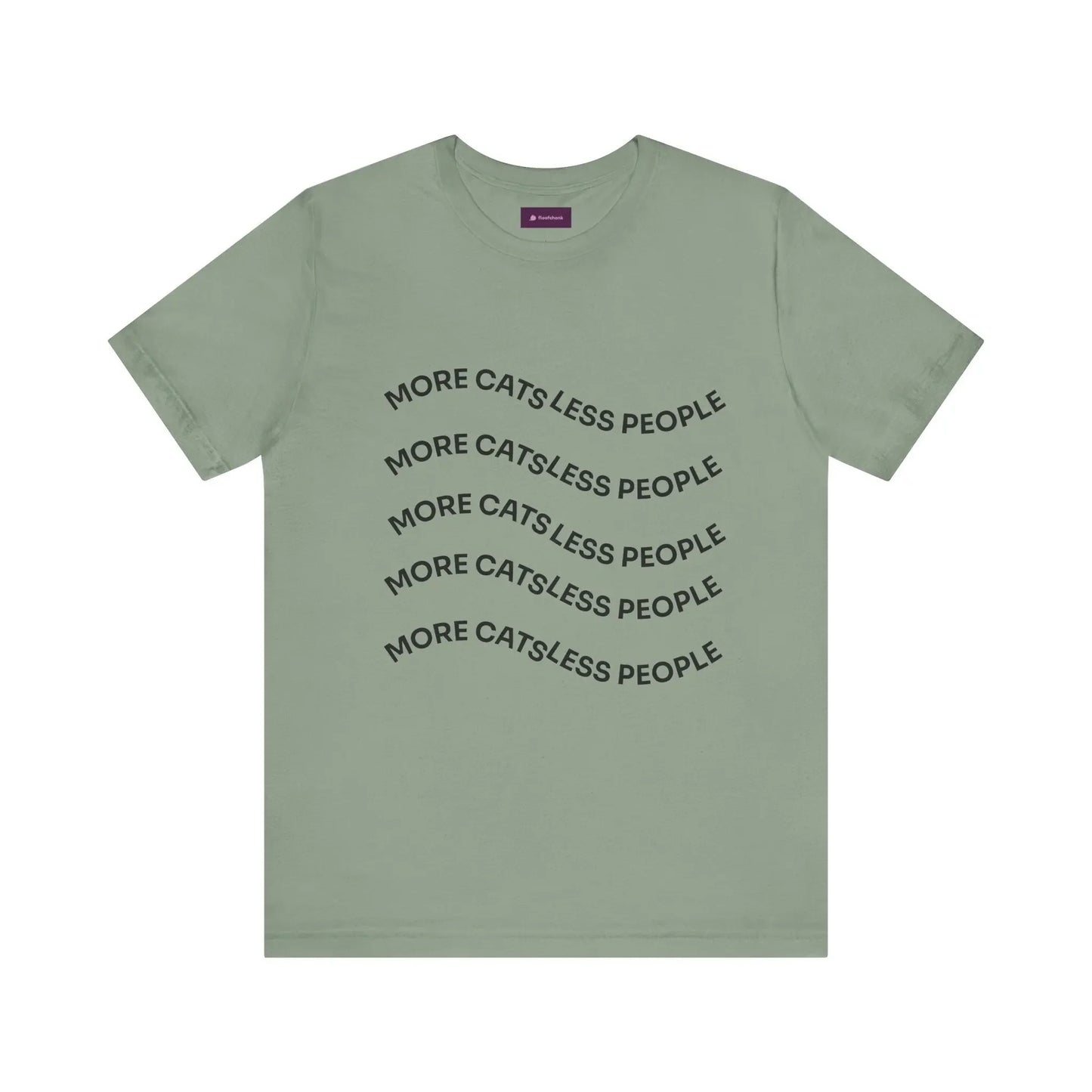 More Cats Less People Cats Graphic Tee - Unisex Jersey Shirt - FloofChonk