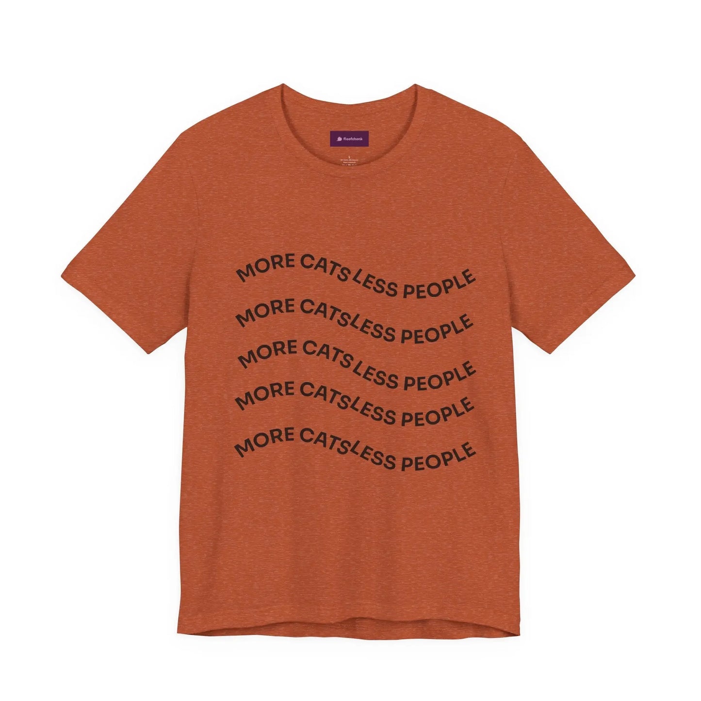 More Cats Less People Cats Graphic Tee - Unisex Jersey Shirt - FloofChonk
