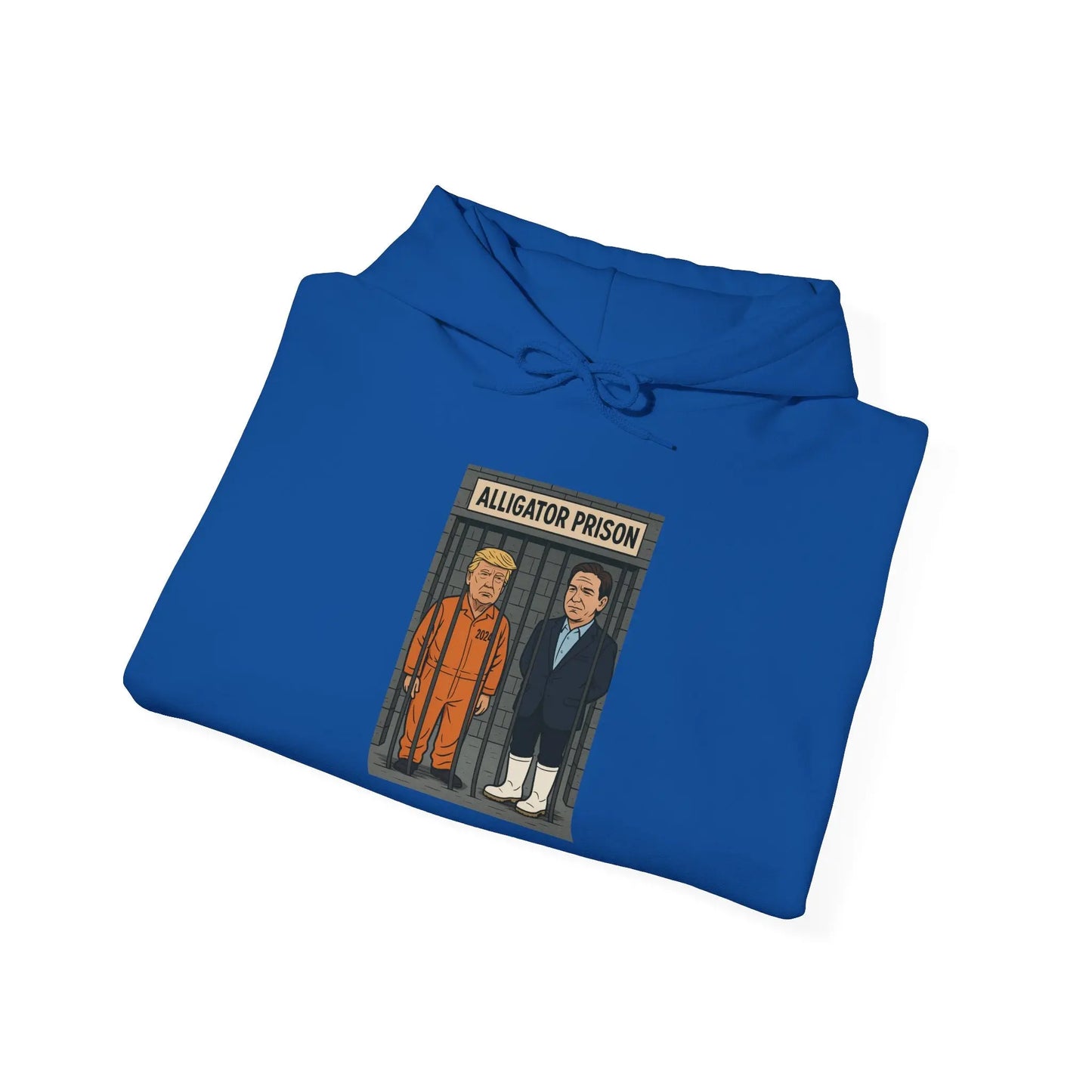 Trump Prison Humor Hoodie - Funny Unisex Sweatshirt, Gift for Friends, Unique Prisoner Design, Cozy Casual Wear, Perfect for Gifting Printify