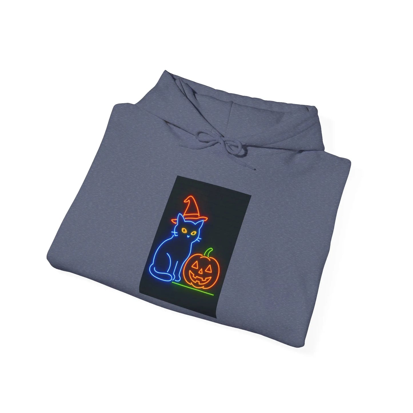 Halloween Cat Hoodie, Cozy Fall Apparel, Spooky Season Outfit, Gift for Cat Lovers, Unisex Sweatshirt, Halloween Sweatshirt, Cat Lover Gift,