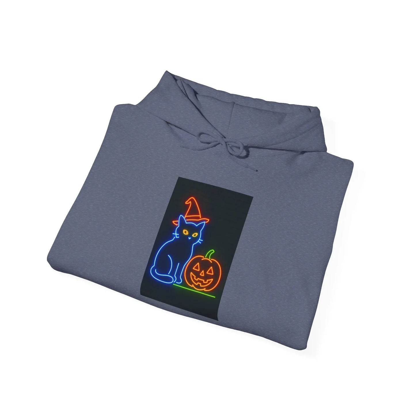 Halloween Cat Hoodie, Cozy Fall Apparel, Spooky Season Outfit, Gift for Cat Lovers, Unisex Sweatshirt, Halloween Sweatshirt, Cat Lover Gift, - FloofChonk