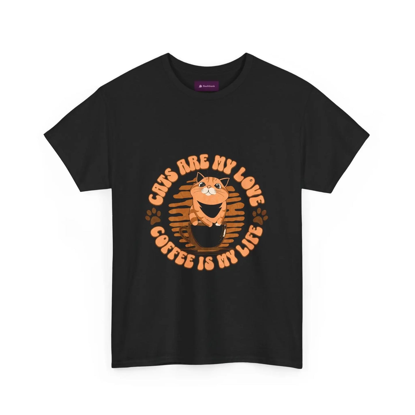 Retro Coffee Tee, Funny Cat Lover Shirt - FloofChonk