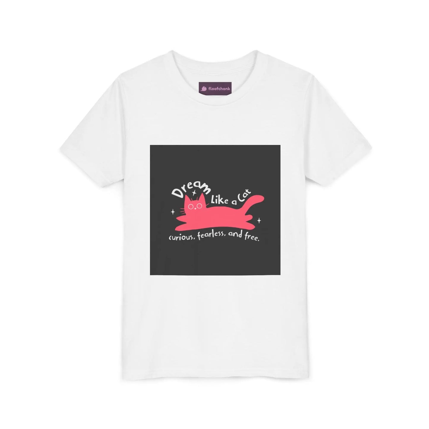 Dream Like a Cat Youth Tee - Fun Cat Design, Perfect Gift for Kids, Birthday Present, Cat Lovers, Inspirational Apparel Printify