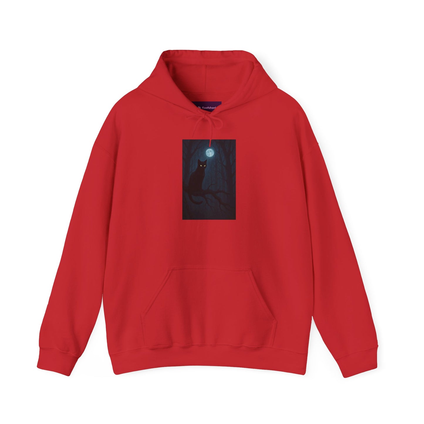 Mystical Cat Hoodie, Cozy Sweatshirt for Cat Lovers, Halloween Wear, Gift for Animal Lovers, Comfortable Casual Fashion