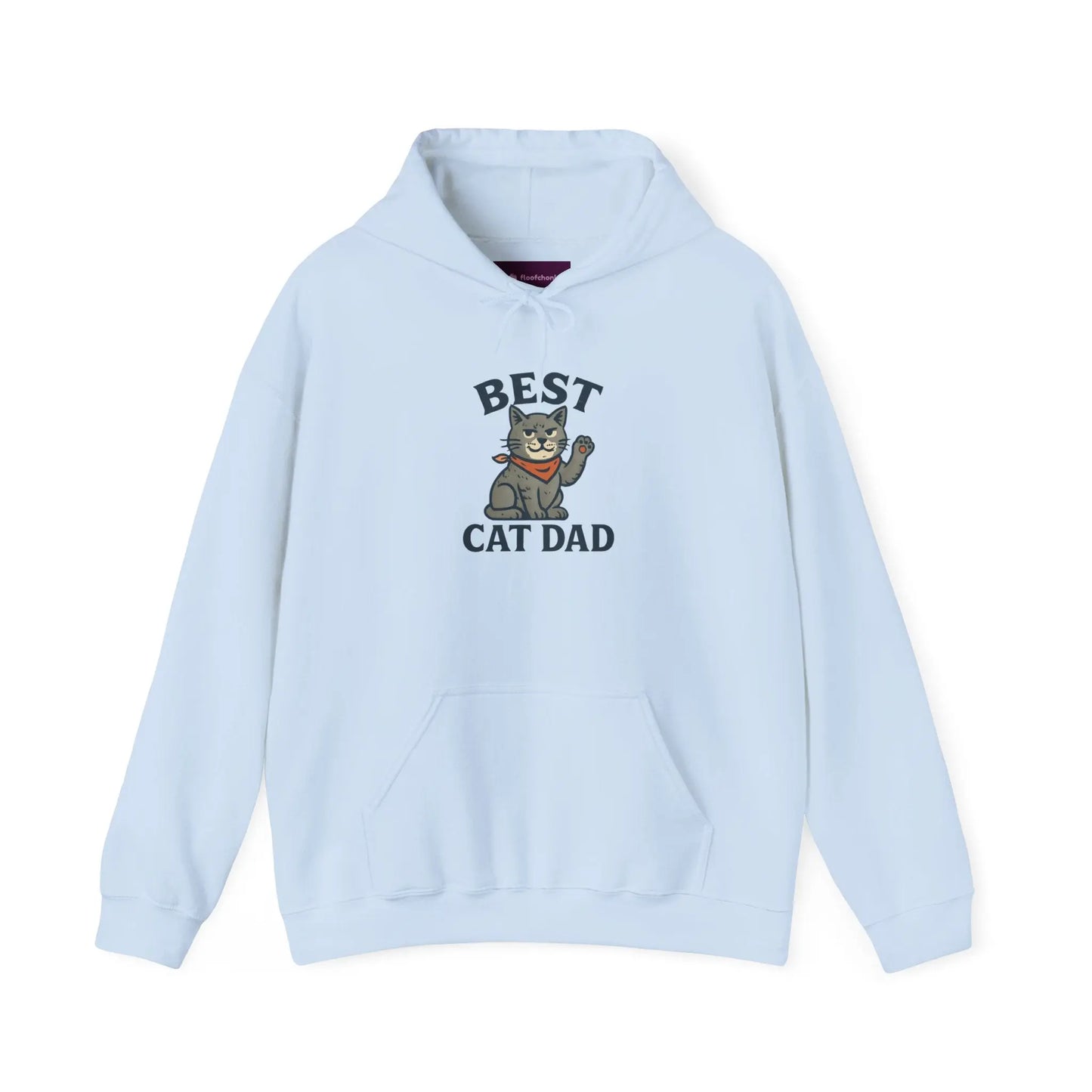 Best Cat Dad Hooded Sweatshirt, Cat Lover Gift, Funny Sweatshirt, Pet Dad Apparel, Cozy Cat Dad Hoodie Printify