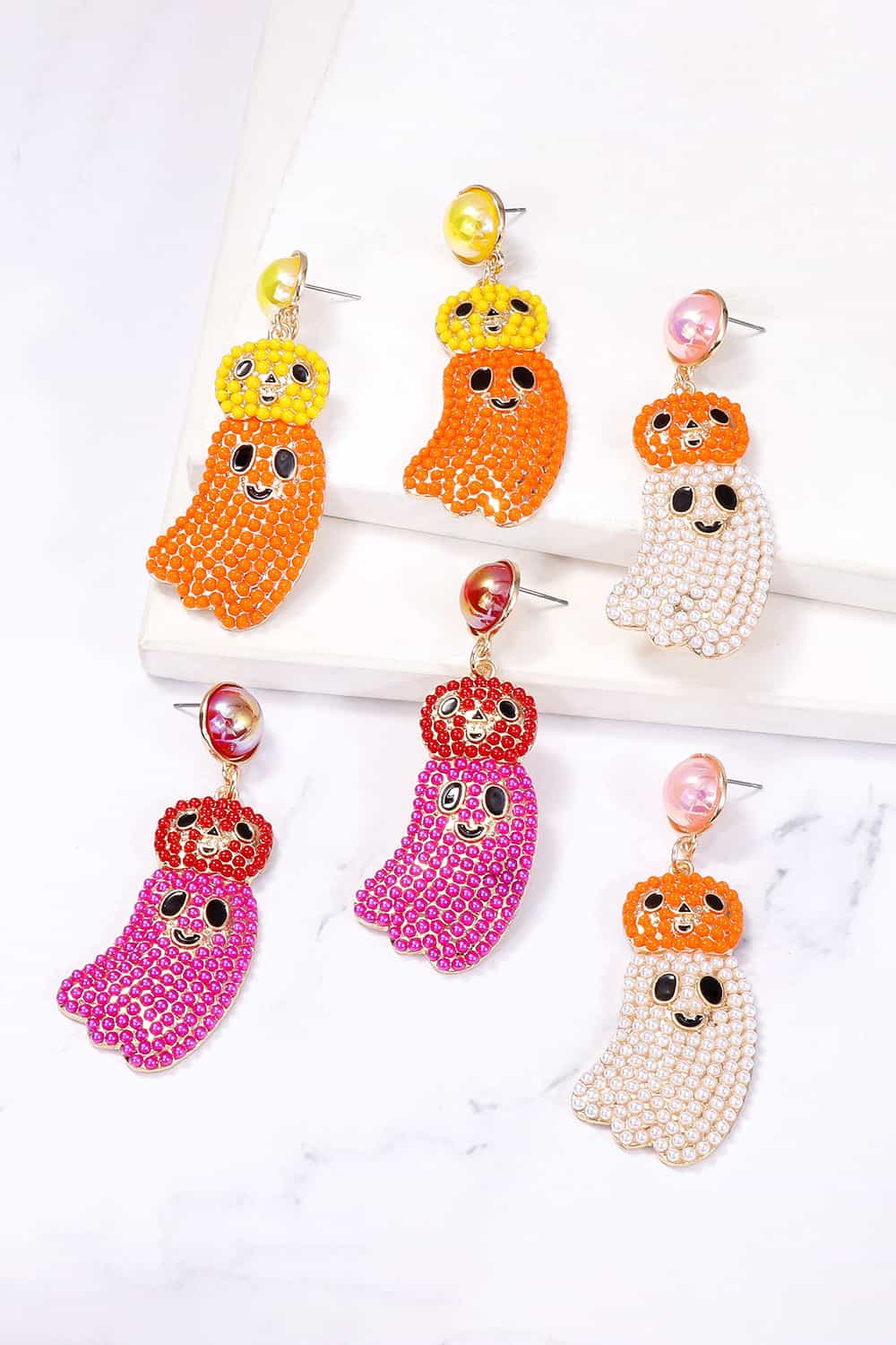 Halloween Ghost Shape Dangle Earrings - FloofChonk