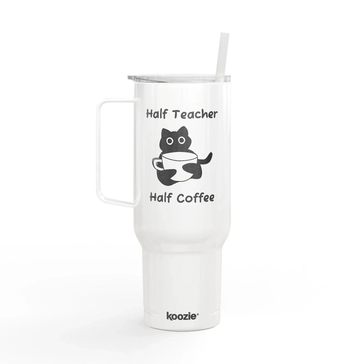 Half Teacher Half Coffee Insulated Tumbler - FloofChonk