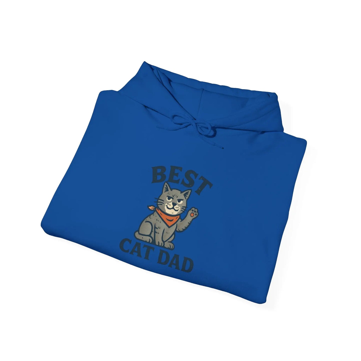 Best Cat Dad Hooded Sweatshirt, Cat Lover Gift, Funny Sweatshirt, Pet Dad Apparel, Cozy Cat Dad Hoodie Printify