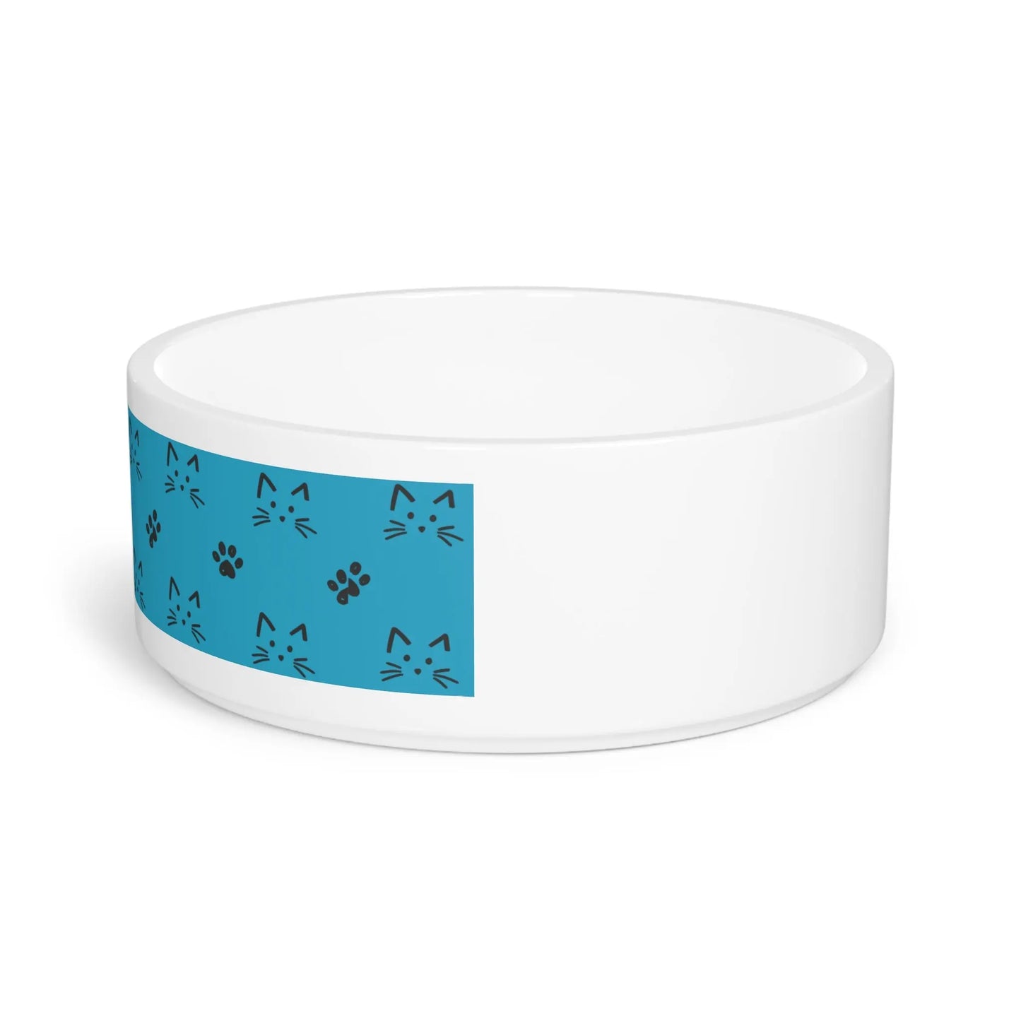 Pet Bowl - Cute Cat Paw Print Personalized Dog Dish for Pet Lovers Printify
