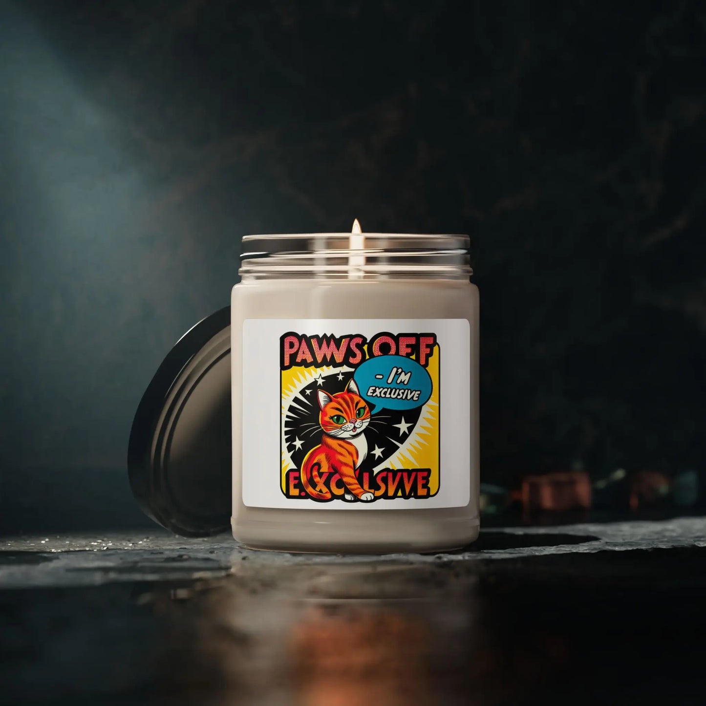 Exclusive Paws Off Scented Soy Candle | Perfect Gift for Cat Lovers, Home Decor, Relaxation, Cozy Vibes, Pet-Themed Printify